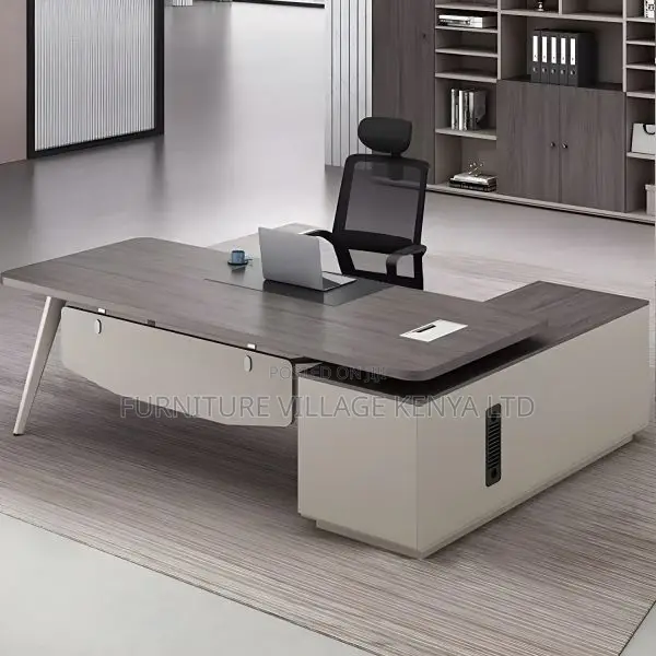Office Tables:1.8 Meter L-Shape Premium Boss Desk With Stand