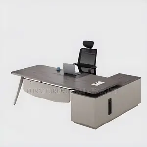 Office Tables:1.8 Meter L-Shape Premium Boss Desk With Stand
