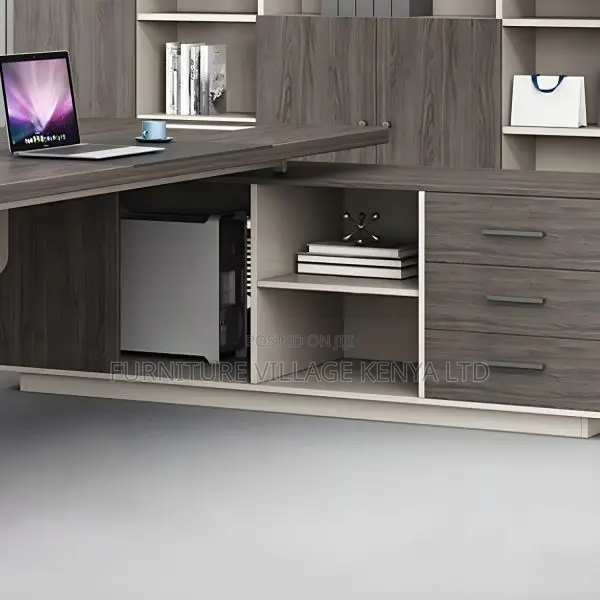 Office Tables:1.8 Meter L-Shape Premium Boss Desk With Stand