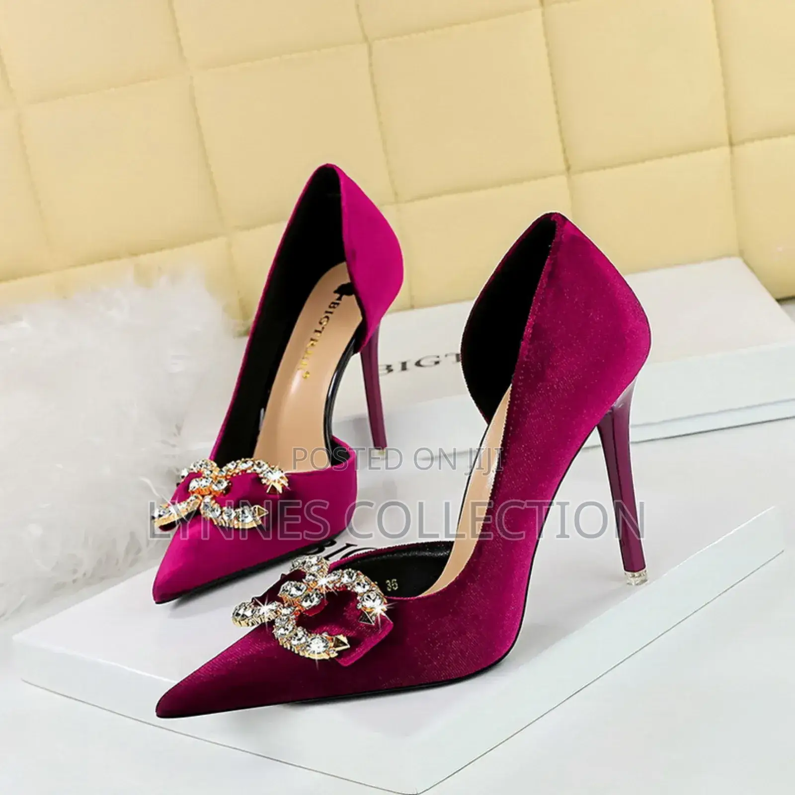 Big Tree Luxury Stilettos Ribbon,Ladies Heels