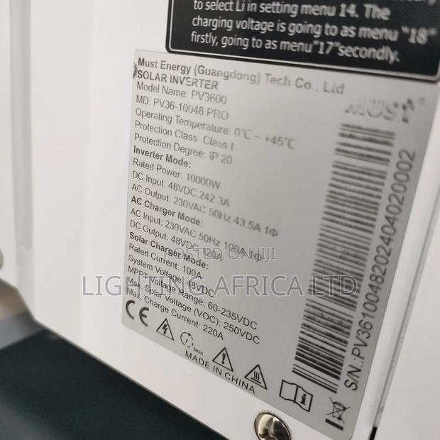 10kva/48v Must High Frequency Hybrid Solar Inverter - thumbnail 3