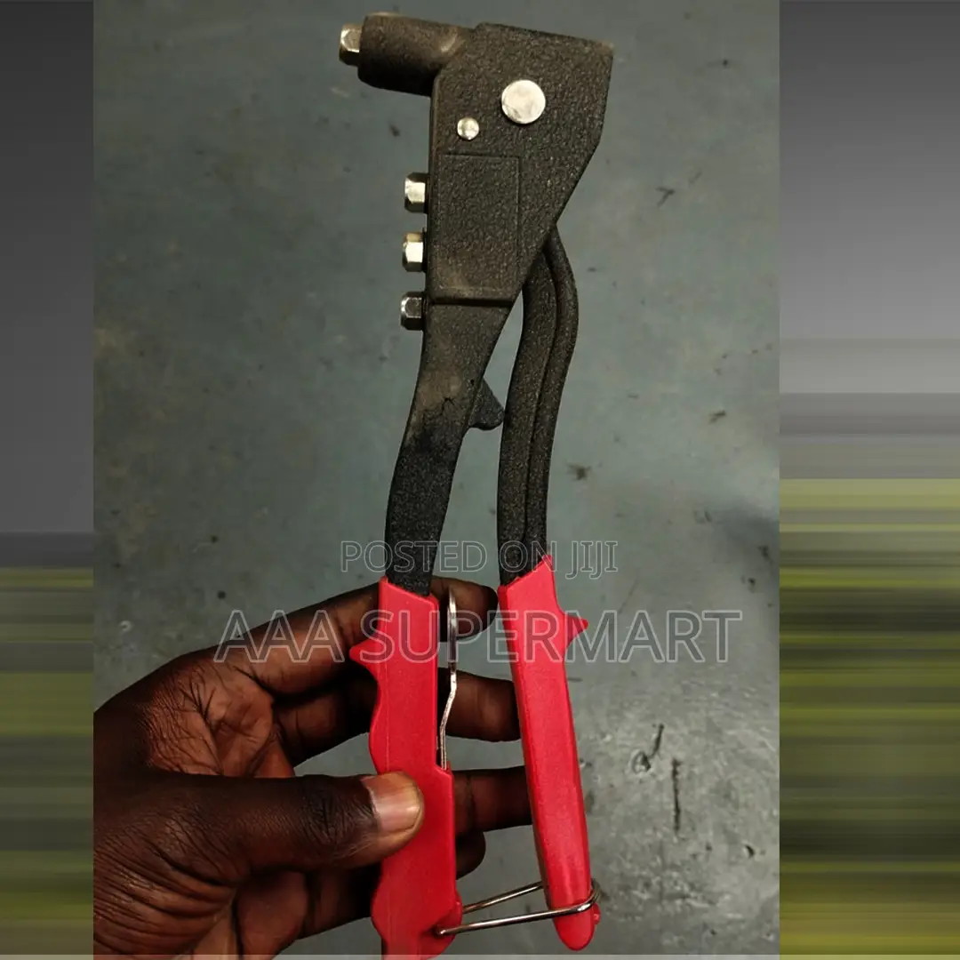 Hand Riveter Gun With 4 Metal Rivets Heavy Duty Professional