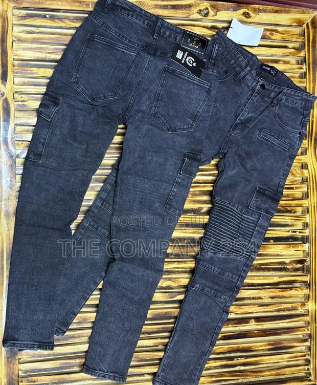 Quality Denim Men Designer Side Pocket Trousers - thumbnail 2