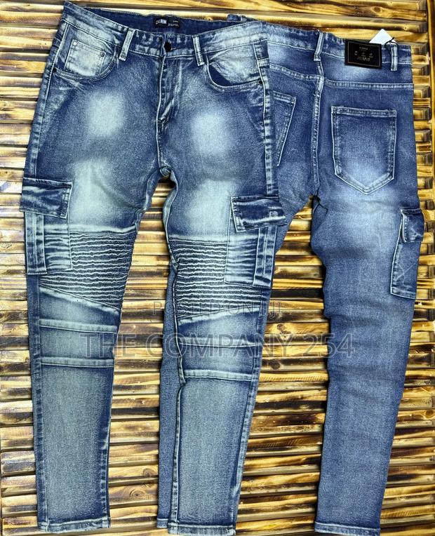 Quality Denim Men Designer Side Pocket Trousers - thumbnail 3