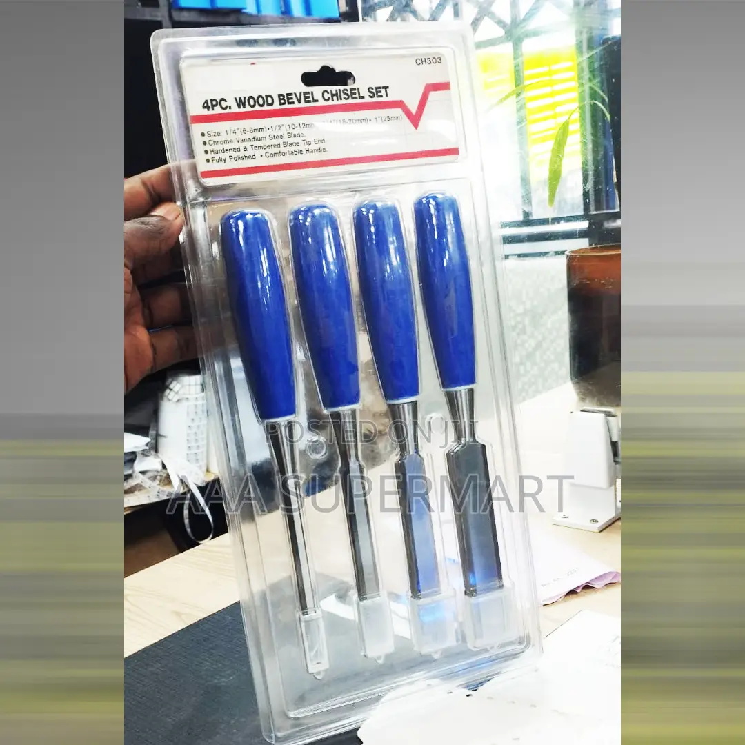 4pc Wood Bevel Chisel Set