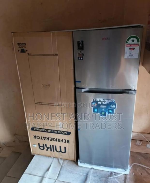 138l Refrigerator, Mika Double Door Refrigerator | Silver