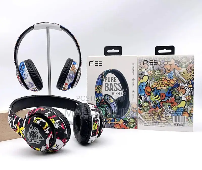 Graffiti Bluetooth Headphones Wireless Headsets