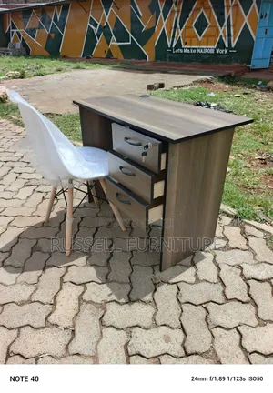 Local Study Table and White Eames Chair