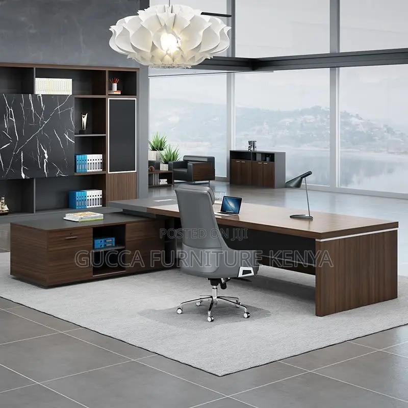 Office Tables: Office Executive Modern L-Desk 1800mm