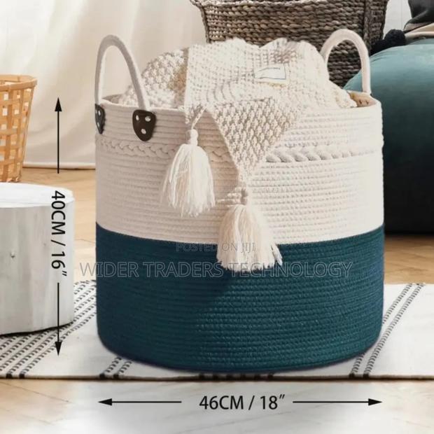 Cotton Rope Basket
Height : 46cm
Diameter: 38cm - main view