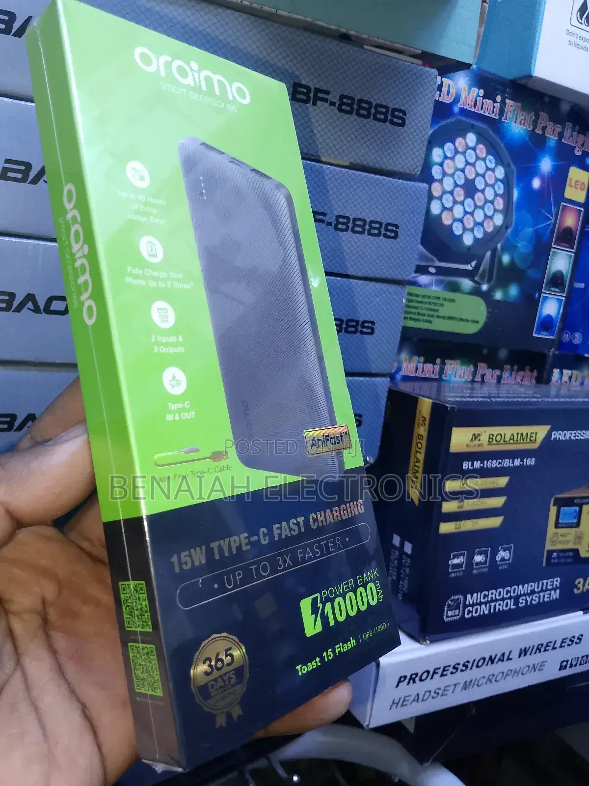 10000 Mah Top Quality Oraimo Powerbank.Quick Charger