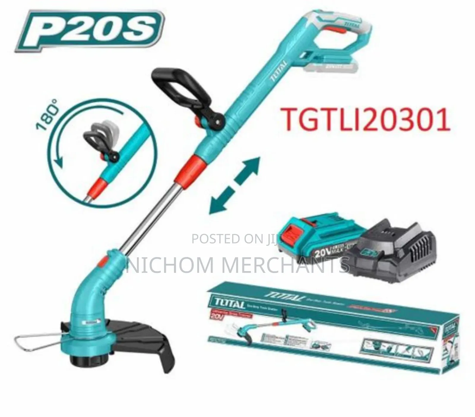 Total 20v Cordless Grass Trimmer/Brush Cutter