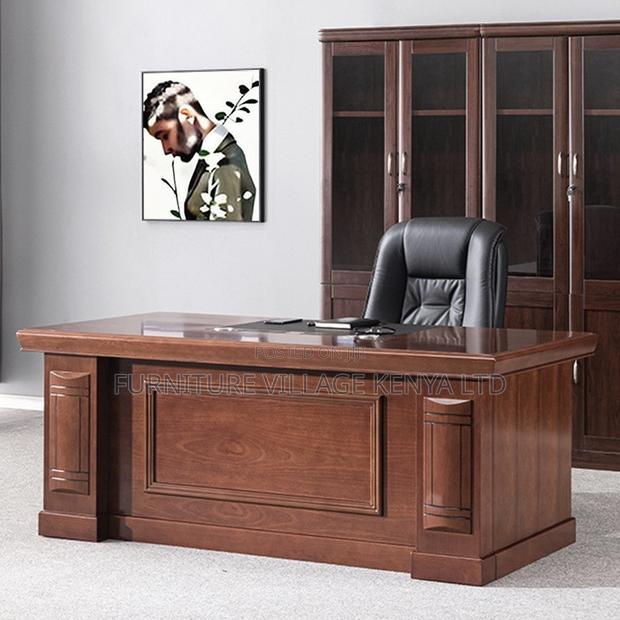 Office Table: Office Executive-Style Veneer Work Desk–1400mm - thumbnail 3