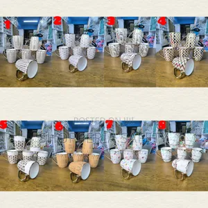 Coffee Mugs With Gold Line