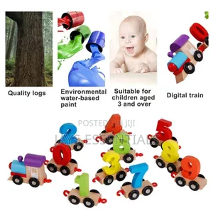 Montessori Wooden Number Train