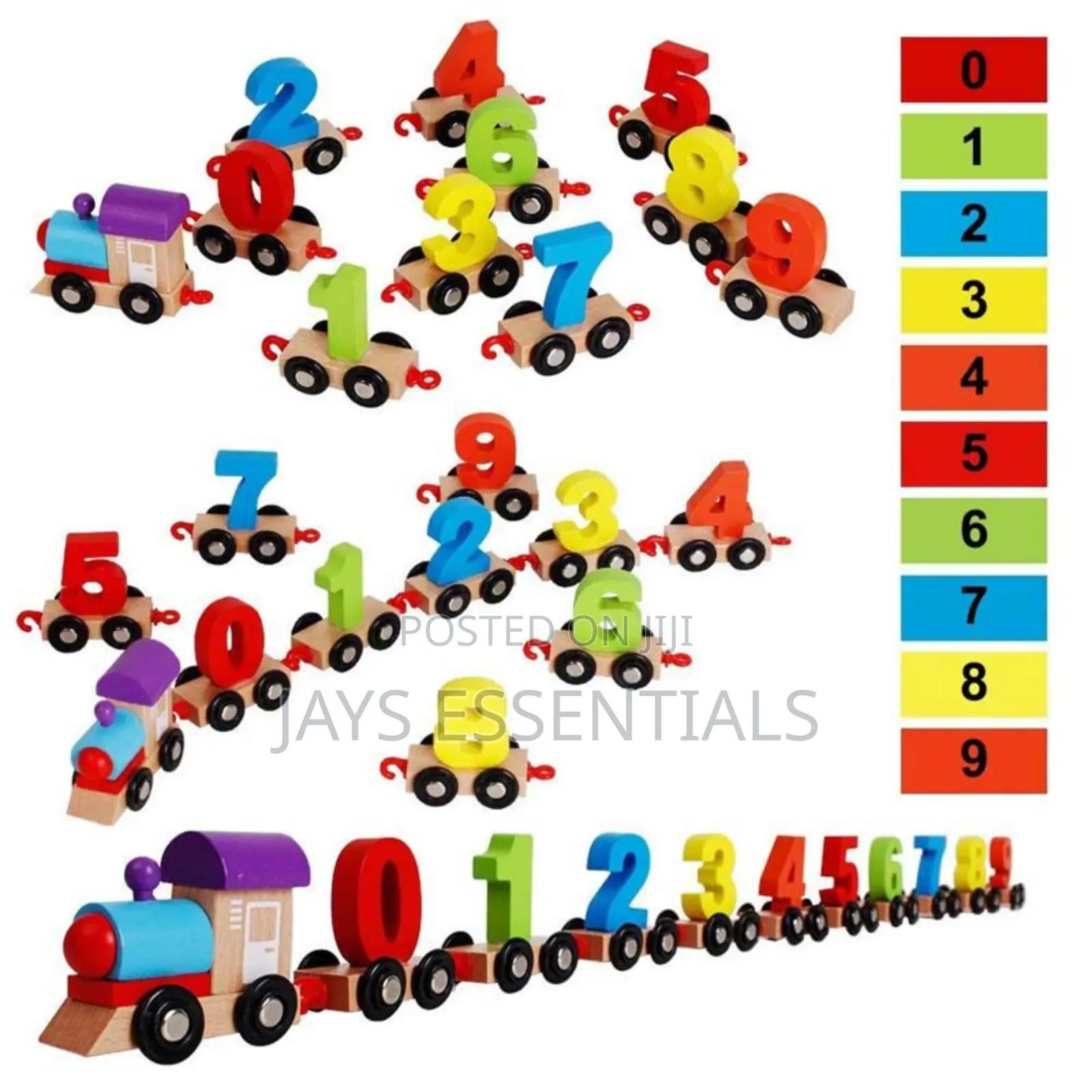 Montessori Wooden Number Train