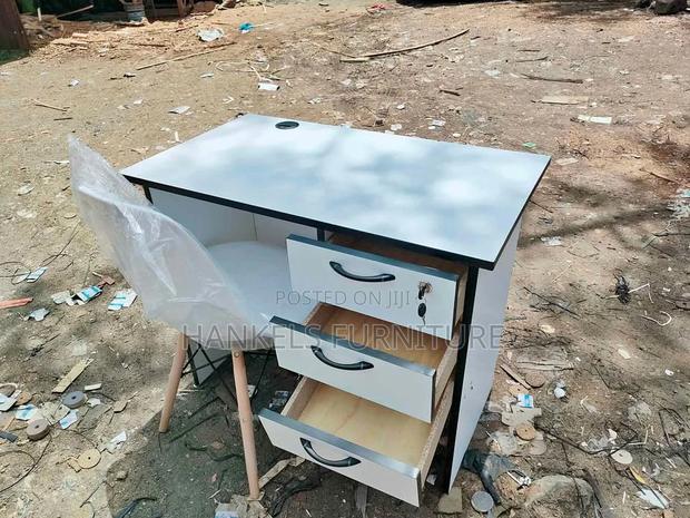 Open Office Desk and Chair - main view