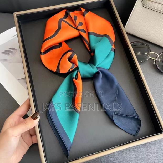 Colorful Square Silk Scarfs - thumbnail 6