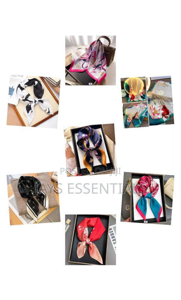 Colorful Square Silk Scarfs - thumbnail 11