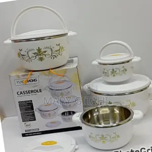 4pcs Classy Set White Casserole Hotpots*