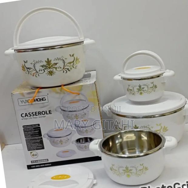 4pcs Classy Set White Casserole Hotpots*