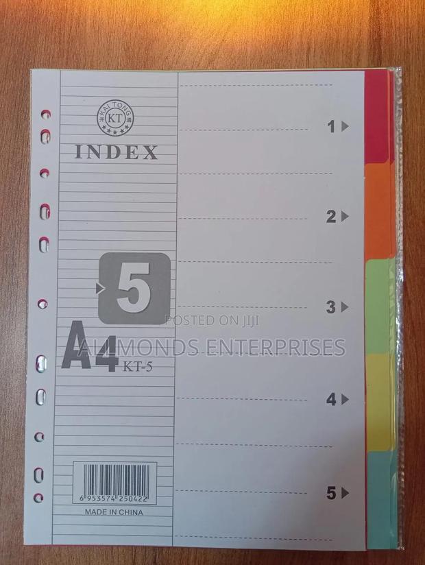 A4 File Separator/ File Divider- 1- 5 - thumbnail 3