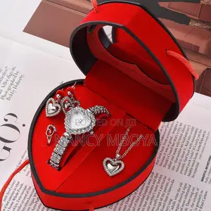 4 In1gift Watch for Ladies With Earrings,Necklace and Ring