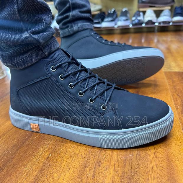Quality Khaki Leather Casual Rubber Sole Boots Shoes