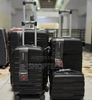 Size 4 Fashion 4 in 1 Unbreakble Laxurious Rubber Suitcase