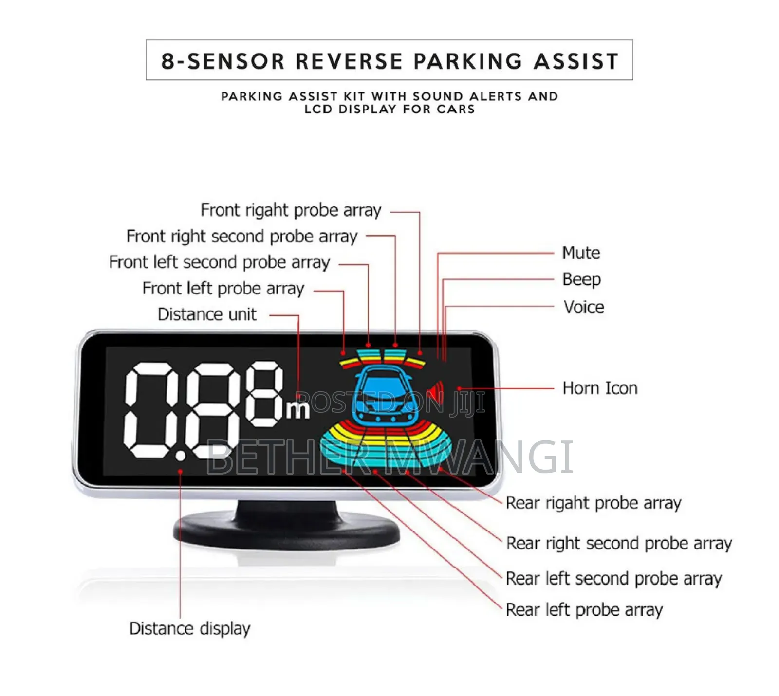 4-Sensor Reverse Car Parking Assist in Kenya