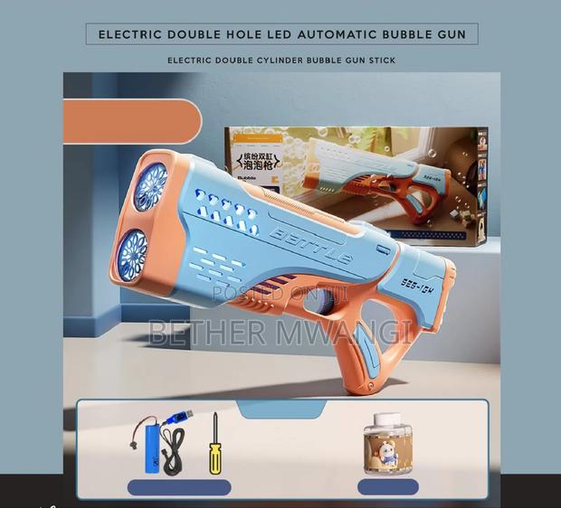 Electric Double Hole Led Automatic Bubble Gun in Kenya
