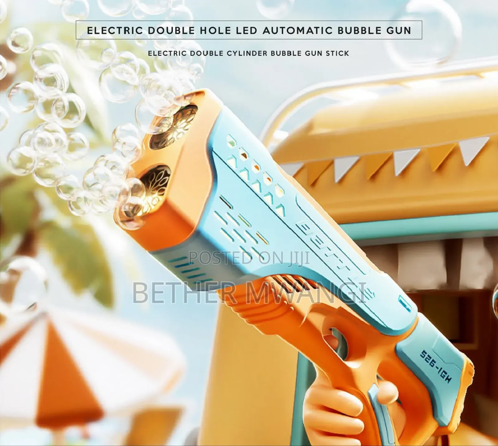 Electric Double Hole Led Automatic Bubble Gun in Kenya