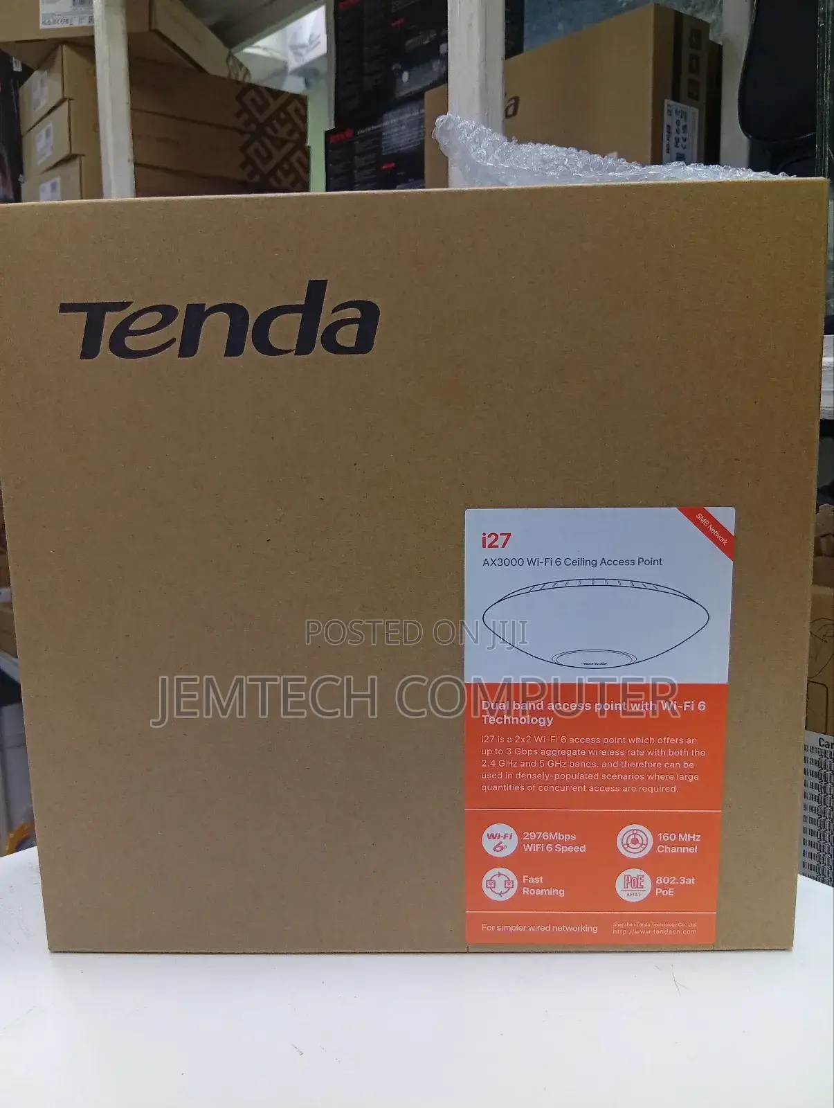 Tenda Ax3000 Wi-Fi 6 Ceiling Access Point I27 Ceiling Mount