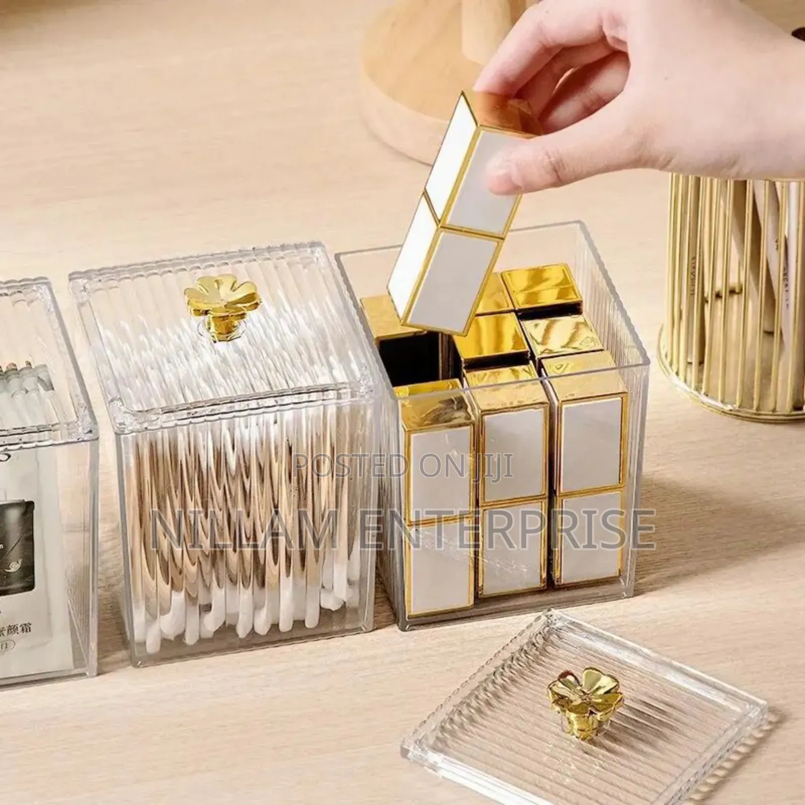 Multifunction Makeup Cotton Pad Storage Box