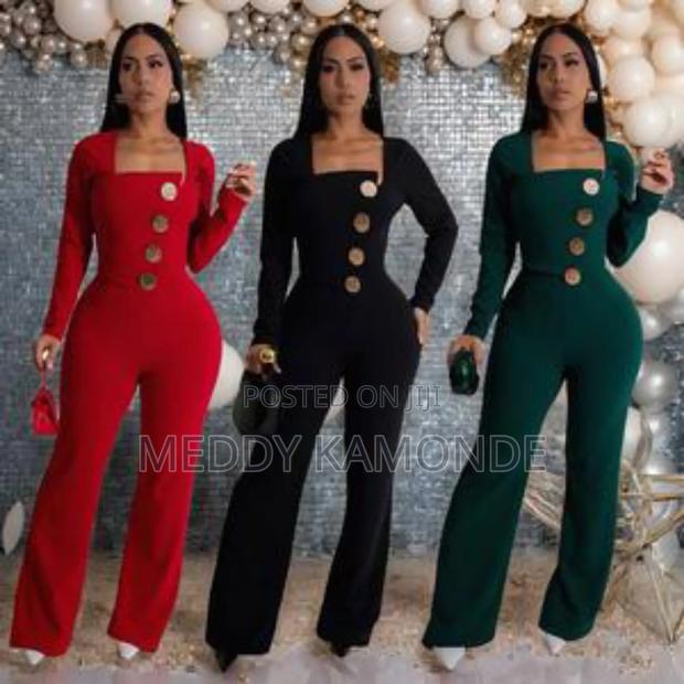 Stylish Red Jumpsuit - thumbnail 2