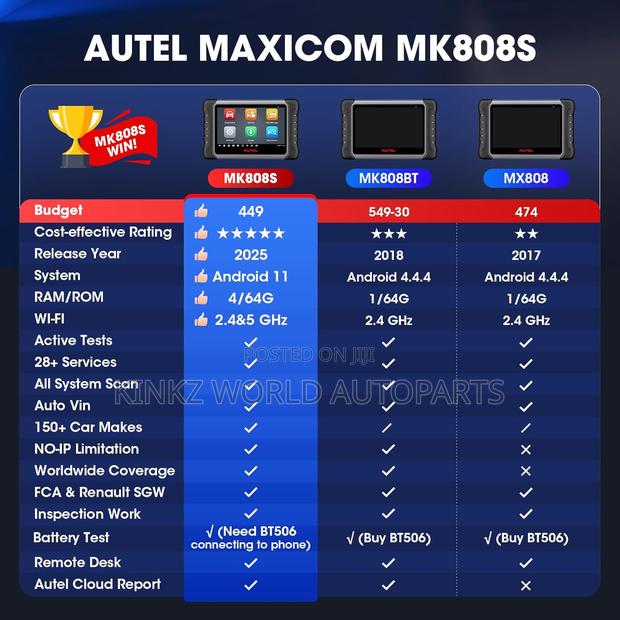 Autel Maxicom Mk808s Pro Bidirectional Car Diagnostic Tool - thumbnail 2