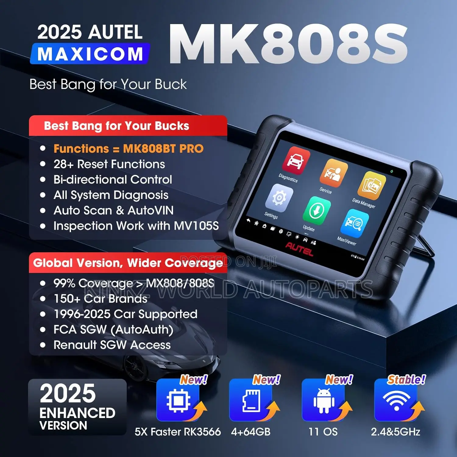 Autel Maxicom Mk808s Pro Bidirectional Car Diagnostic Tool