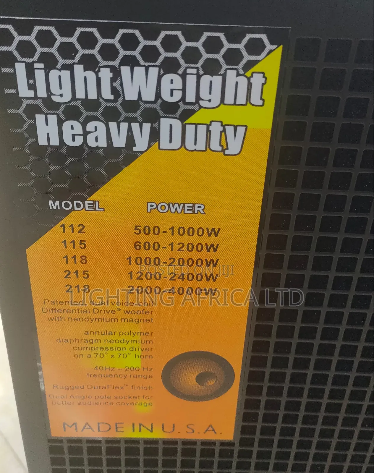 Ev Usa 15" Midrange Speaker Original