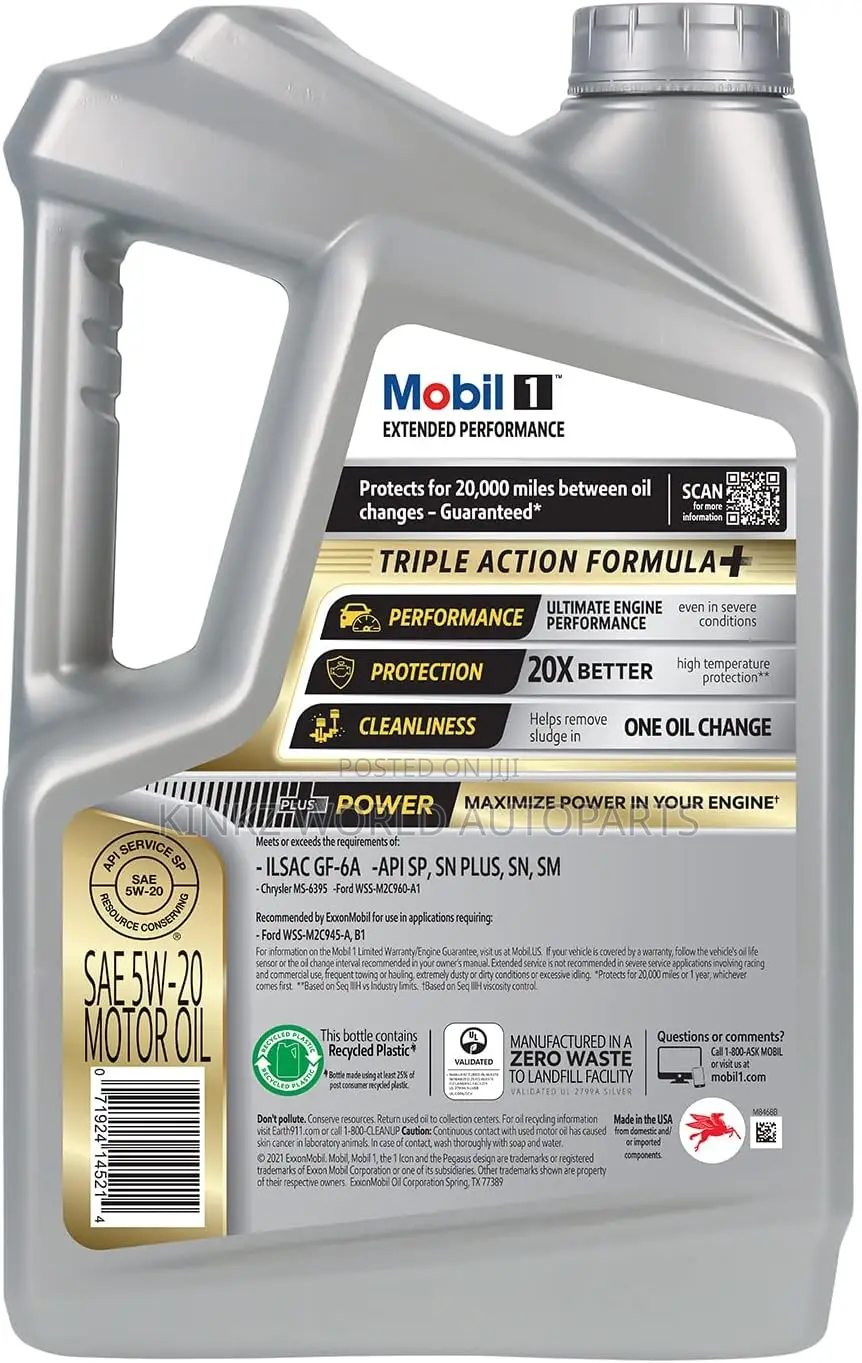 Mobil 1 Extended Perf Full Synthetic Motor Engine Oil 5w-20