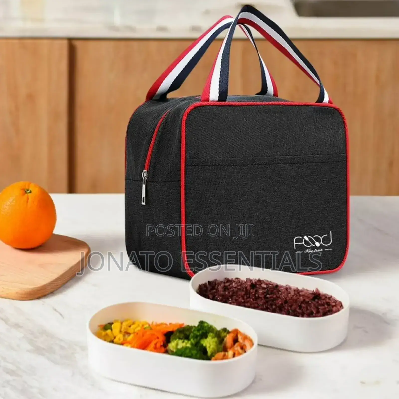 6l Insulated Square Lunch Bag With Carry Handles