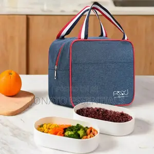 6l Insulated Square Lunch Bag With Carry Handles