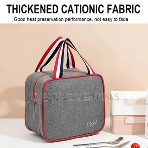 6l Insulated Square Lunch Bag With Carry Handles