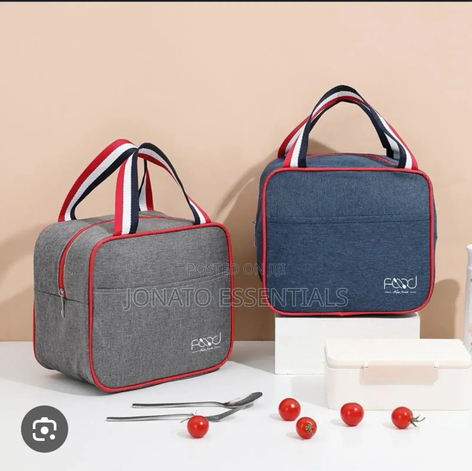6l Insulated Square Lunch Bag With Carry Handles