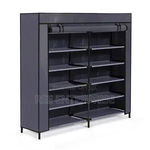 36 Pair Double Column Shoe Rack