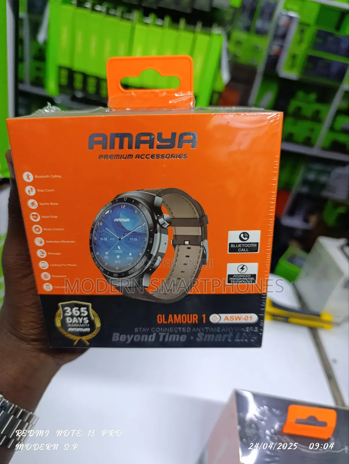 Amaya Smartwatch Sleek Business Style Bluetooth Calling