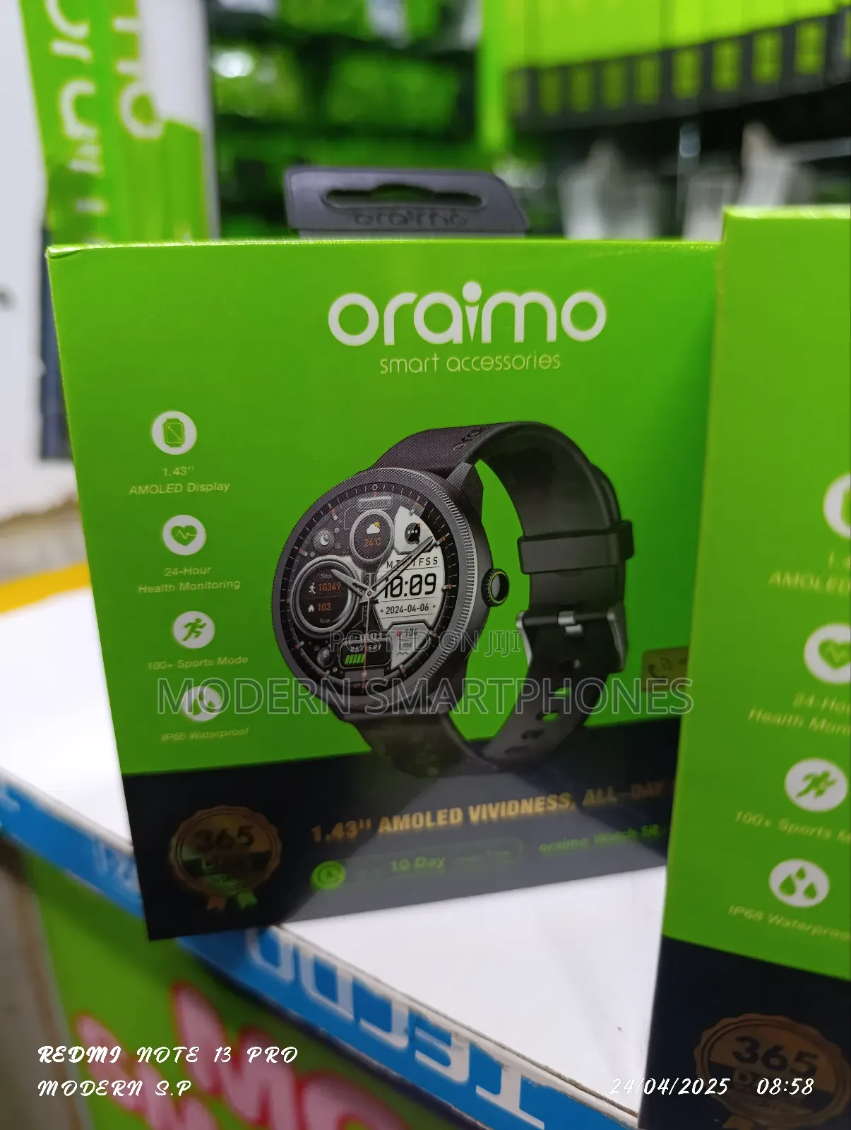New Oraimo Watch 5r 1.43'' Amoled Screen Ip68 Smart Watch