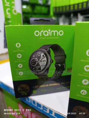 New Oraimo Watch 5r 1.43'' Amoled Screen Ip68 Smart Watch