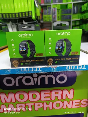 Oraimo Watch 5 2.01" Hd Panda Glass 1atm Smart Watch.