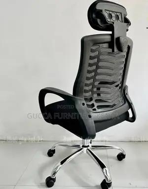 Office Chair: Headrest Mesh Strong Work Chair With Swivel