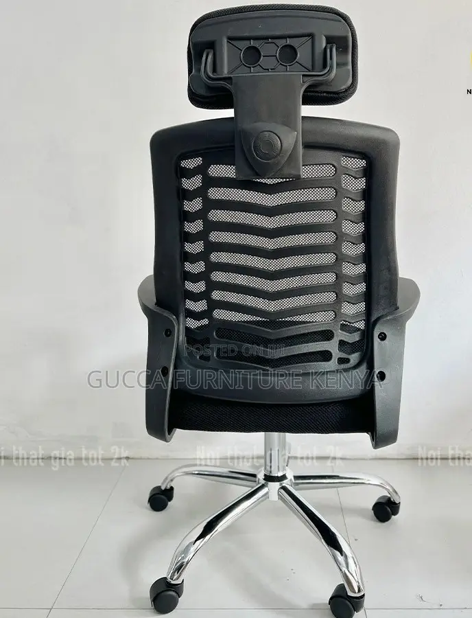Office Chair: Headrest Mesh Strong Work Chair With Swivel